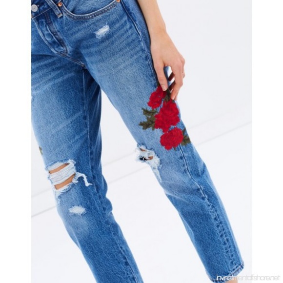 levi's floral jeans